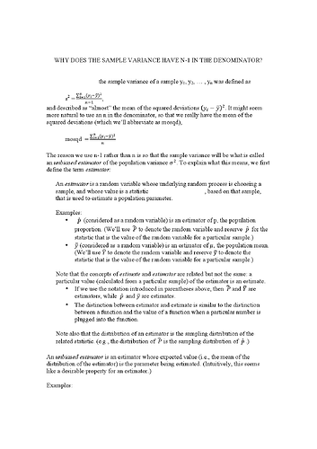 Sample Variance1